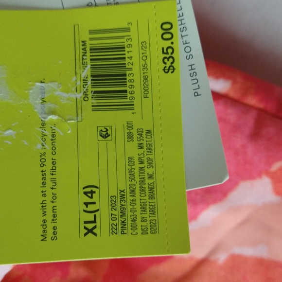 NEW! Girls' Softshell Jacket - All In Motion Pink XL - Picture 13 of 16